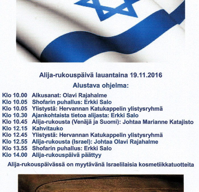 LA 19.11.2016 ALIJA-RUKOUSPÄIVÄ Hervannan katukappelissa