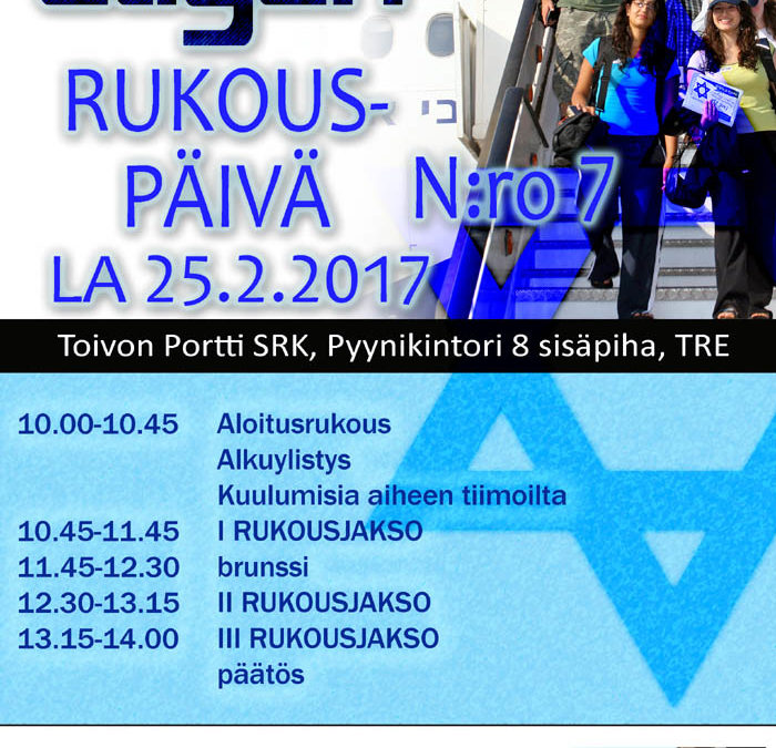 LA 25.2. ALIYAH-rukouspäivä klo 10-14