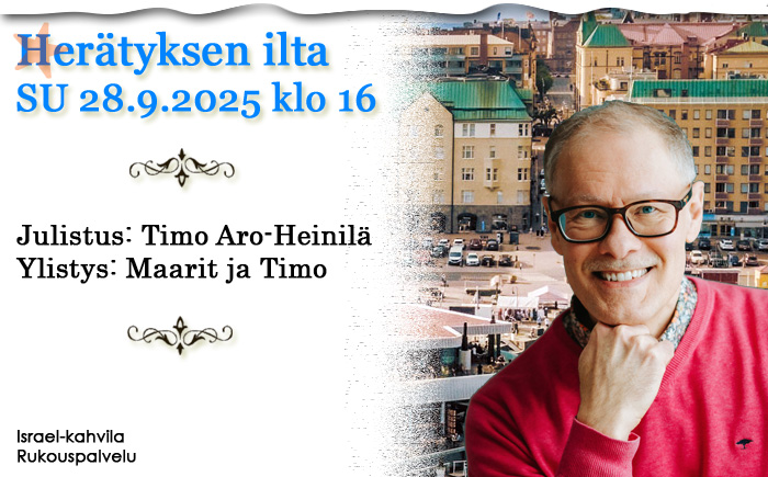 SU 28.9.2025 klo 16 Herätyksen ilta – Timo Aro-Heinilä