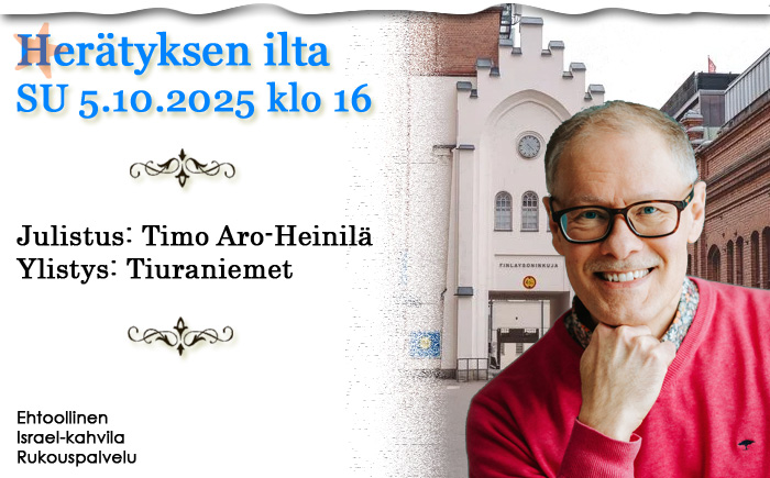 SU 5.10.2025 klo 16 Herätyksen ilta – Timo Aro-Heinilä