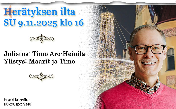 SU 9.11.2025 klo 16 Herätyksen ilta – Timo Aro-Heinilä