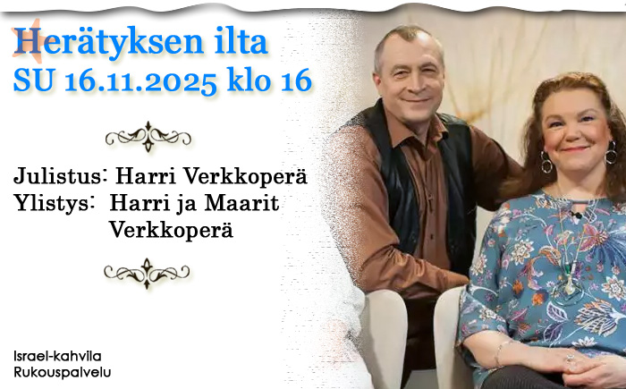SU 16.11.2025 klo 16 Herätyksen ilta – Verkkoperät
