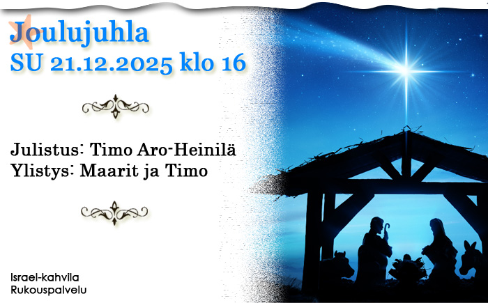SU 21.12.2025 klo 16 Joulujuhla