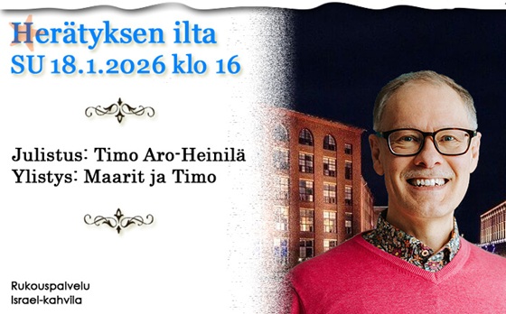 SU 18.1.2026 klo 16 Herätyksen ilta – Timo Aro-Heinilä