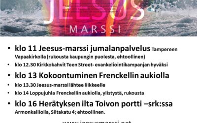 1.5.2022 Jeesus-marssi + Herätyksen ilta Toivon Portissa klo 16, myös ehtoollinen