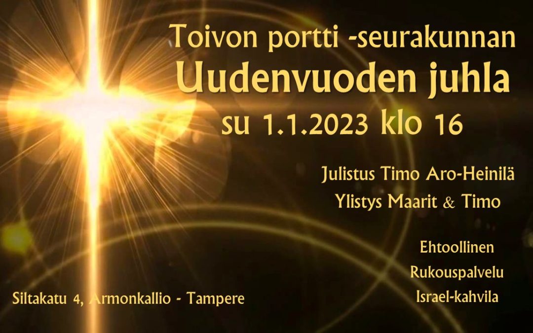 SU 1.1.2023 klo 16 Uudenvuoden juhla – Timo Aro-Heinilä