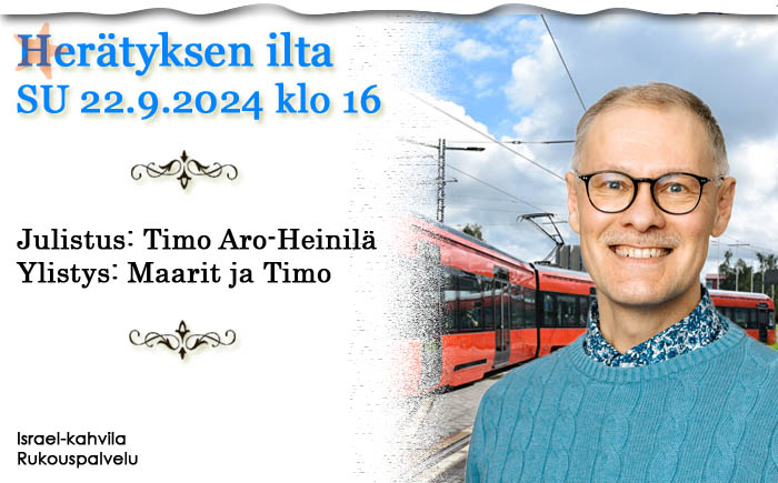 SU 22.9.2024 klo 16 Herätyksen ilta – Timo Aro-Heinilä