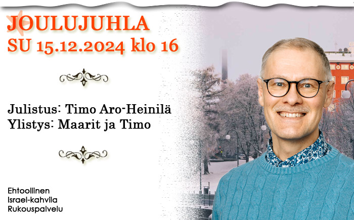 SU 15.12.2024 klo 16 Joulujuhla – Timo Aro-Heinilä