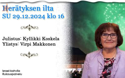 SU 29.12.2024 klo 16 Hanukka-juhla – Kyllikki Koskela