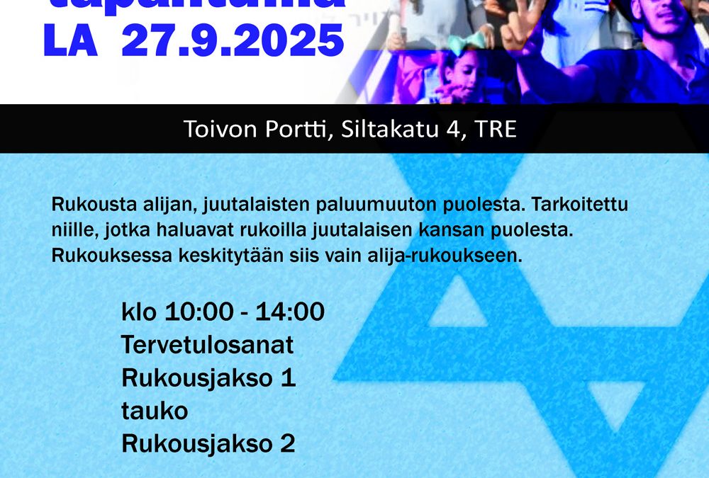 LA 27.9.2025 klo 10-14 Alija-rukoustapahtuma