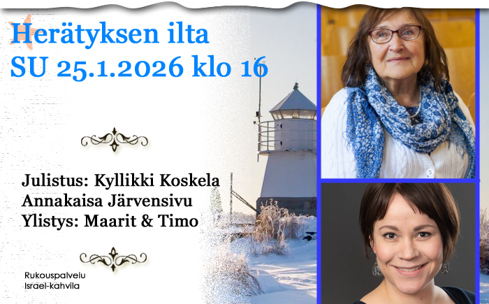 SU 25.1.2026 Herätyksen ilta klo 16 – Kyllikki Koskela ja Annakaisa Järvensivu