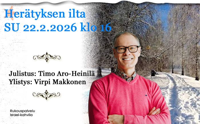 SU 22.2.2026 klo 16.00 Herätyksen ilta – Timo Aro-Heinilä