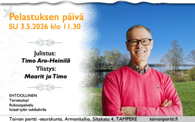 SU 3.5.2026 klo 11.30 Pelastuksen päivä – Timo Aro-Heinilä