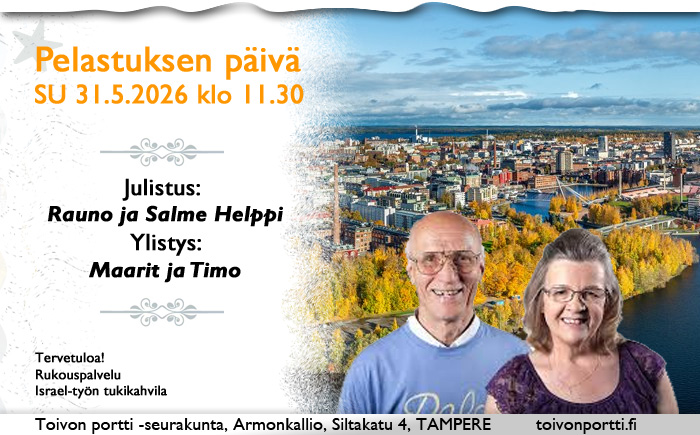 SU 31.5.2026 klo 11.30 Pelastuksen päivä – Helpit