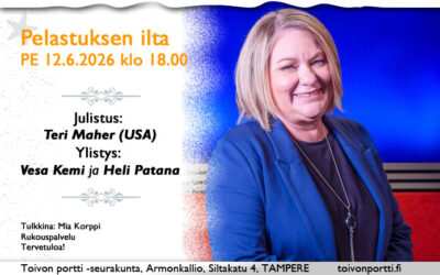 PE 12.6.2026 klo 18 Pelastuksen ilta – Teri Maher (USA)