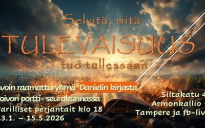 Perjantaisin parillisilla viikoilla 23.1.- 15.5.2026 Raamatturyhmä klo 18: Selvitä, mitä tulevaisuus tuo tullessaan